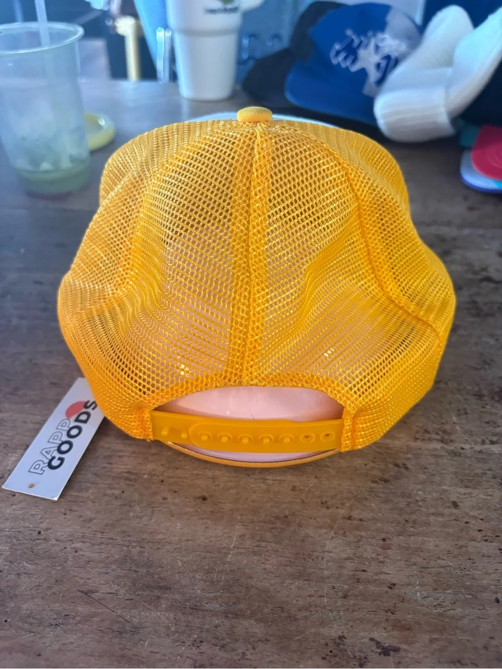 Yellow and White Kids Trucker Hat